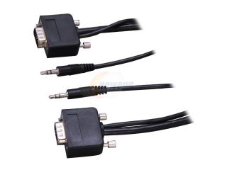 Link Depot SVGA 3 SA 3 ft. Slim VGA Plus Stereo HD15 Cable