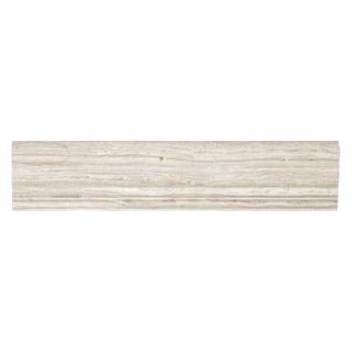 Jeffrey Court Stone Grey 2 in. x 12 in. Limestone Crown Wall Accent Tile 99626