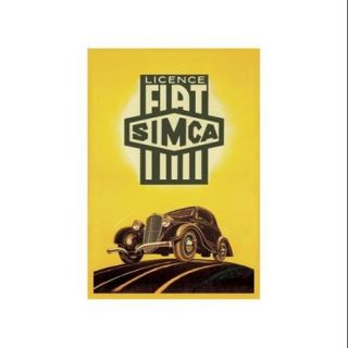 Licence Fiat Simca Print (Canvas Giclee 20x30)