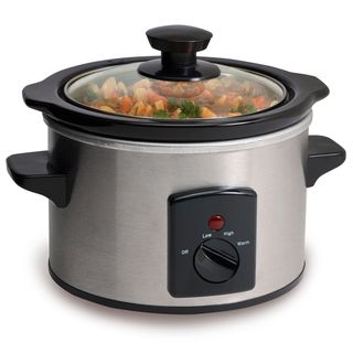 Stainless Steel 1.5 quart Mini Slow Cooker with Removable Stoneware
