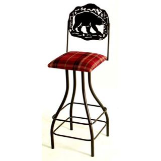 Grace Collection Silhouette 24 Swivel Bar Stool with Cushion