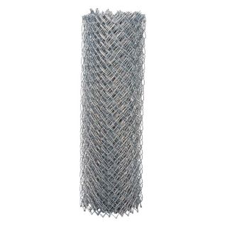 3.5 ft x 50 ft Uncoated Galvanized Steel 11.5 Gauge Chain Link Fence Fabric