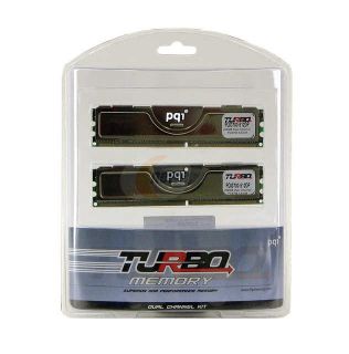 PQI TURBO 512MB (2 x 256MB) 184 Pin DDR SDRAM DDR 466 (PC 3700) Dual Channel Kit Desktop Memory Model PQI3700 512DP
