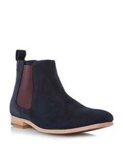 Linea Accessories Coaching Slip On Casual Chelsea Boots Navy