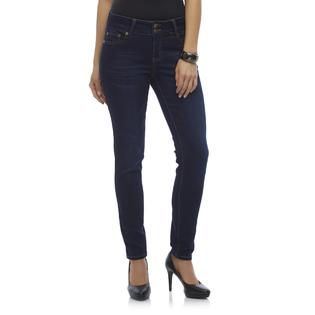 One 5 One Womens French Terry Skinny Jeans   Dark Wash   Clothing