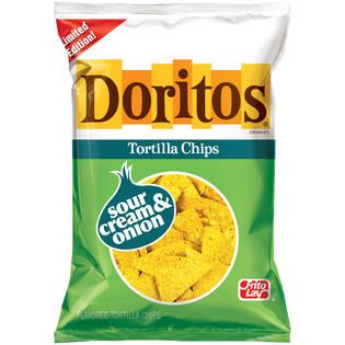 Doritos Sour Cream & Onion Tortilla Chips 3.375 OZ BAG   Food
