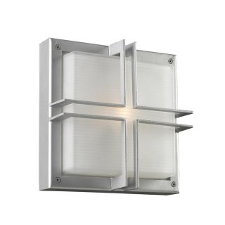 PLC Lighting Piccolo 10 in H Silver Outdoor Wall Light
