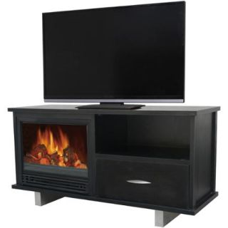 Decor Flame Media Electric Fireplace for TVs up to 60", Black