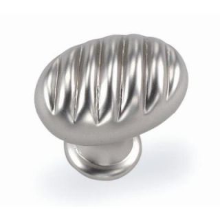 Laurey Milan 1 3/8 in. Satin Chrome Oval Cabinet Knob 59439