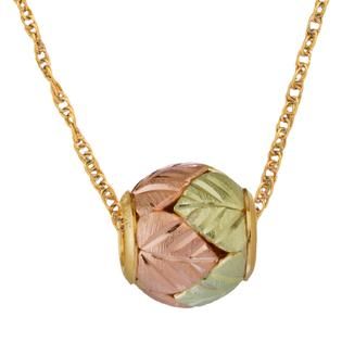 Black Hills Gold Tricolor 10K Ball Pendant   Jewelry   Pendants