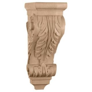 Ekena Millwork 5 in. x 7 in. x 14 in. Cherry Large Acanthus Corbel CORAC4CH