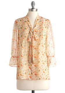 Apricot Up in You Top  Mod Retro Vintage Short Sleeve Shirts