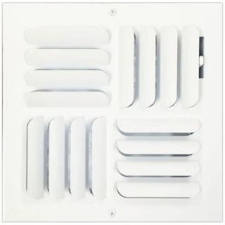 SPEEDI GRILLE 8 in. x 8 in. Ceiling or Wall Register with Curved 4 Way Deflection, White SG 88 CB4