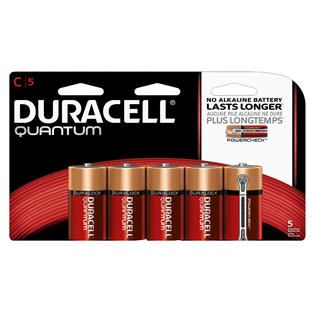 Duracell Quantum C Alkaline Batteries With Power Check 5 Count   Tools