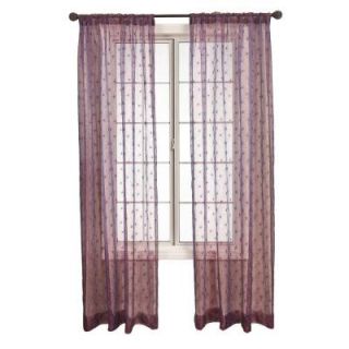 Home Decorators Collection Purple Fantasia Rod Pocket Curtain   55 in.W x 84 in. L FANPUR84RPP