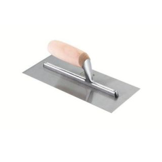 Roberts 11 in. x 4 1/2 in. Finishing and Plastering Trowel with Wood Handle and Polished Steel Blade DISCONTINUED 10 836