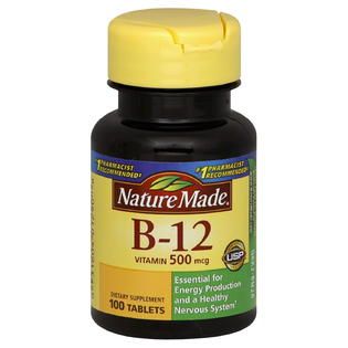 Nature Made Vitamin B 12, 500 mg, Tablets, 100 tablets   Health