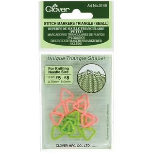 Clover Stitch Markers Triangle Small Sizes 5 8 2 Colors 16/Pkg   Home