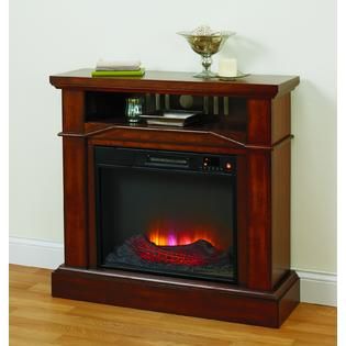 Essential Home  Telluride Electric Wood Veneer Fireplace