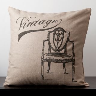 Grace Doe Skin Vintage Chair Novelty 22 inch Decorative Pillow