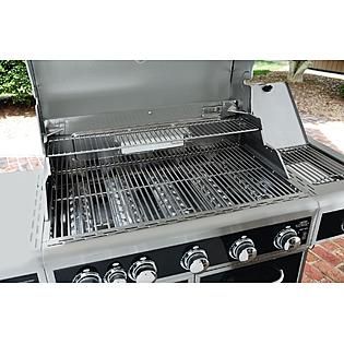 Burner Gas Grill with Ceramic Searing and Rotisserie Burners