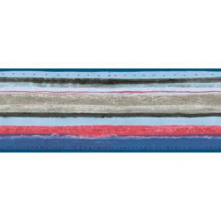 The Wallpaper Company 8 in. x 10 in. Mid Tone Multicolored Stripe Border Sample WC1285297S
