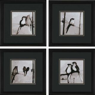 Paragon Birds Giclee by Sayilir 4 Piece Framed Painting Print Set