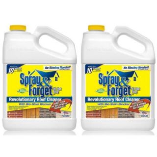 Spray & Forget 1 Gal. Concentrated No Rinse Eco Friendly Roof and Exterior Surface Cleaner (2 Pack) SF1G J/2