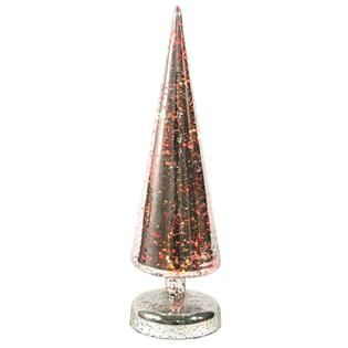 Mercury Glass LED Color Changing D cor, 10 glass tree, Silver