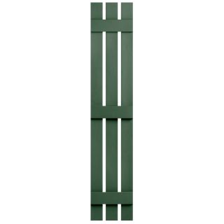 Severe Weather 2 Pack Heritage Green Board and Batten Vinyl Exterior Shutters (Common: 12 in x 59 in; Actual: 12.38 in x 59 in)
