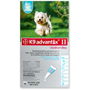 K9 Advantix® II for Dogs, 11 20lbs, 4 Month, Teal