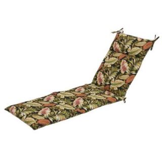 Hampton Bay Twilight Palm Outdoor Chaise Lounge Cushion DISCONTINUED 7407 01001300