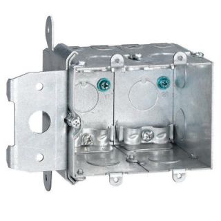 Steel City 2 Gang 38 cu. in. Metallic Adjustable Wall Box (Case of 3) MB238ADJ 3R