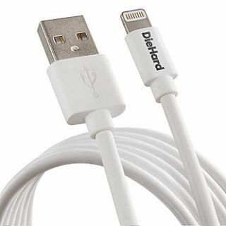 DieHard 9 Apple Lightning Charge and Sync Cable   White   TVs