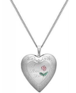 Love Your Heart Locket Necklace in Sterling Silver   Necklaces
