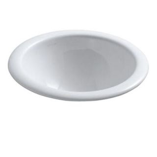 KOHLER Compass Drop In Vitreous China Bathroom Sink in White K 2298 0