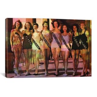 iCanvas Miss America Competition 1953 Swimsuits Memorabilia on Canvas