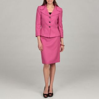 Tahari Womens Fuchsia Three button Skirt Suit  ™ Shopping