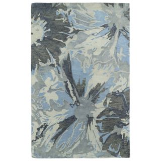 Kaleen Brushstrokes Grey Rectangular Indoor Tufted Distressed Area Rug (Common: 8 x 11; Actual: 96 in W x 132 in L)