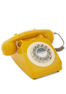 Ring True Desk Phone in Yellow  Mod Retro Vintage Electronics