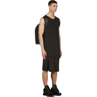 Alexandre Plokhov Black Wraparound Muscle Tank