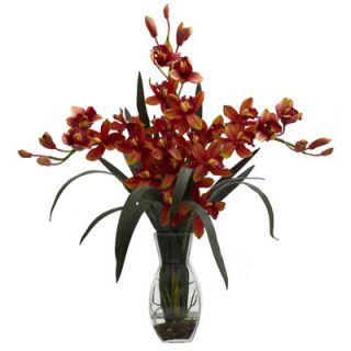 Triple Cymbidium with Vase Arrangement by Nearly Natural