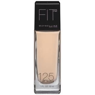 Maybelline New York Fit Me! Foundation, 125 Nude Beige SPF 18, 1 OZ