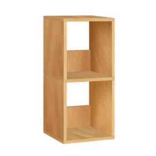 Way Basics Duo 2 Shelf Narrow Bookcase and Eco Storage Shelf in Natural WB 2NC NL