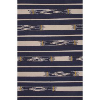 Flatweave Tribal Pattern Blue/ Ivory Area Rug (5 x 8)  