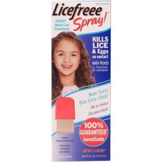 Licefree Spray! Instant Non Toxic Head Lice Treatment, 6 oz