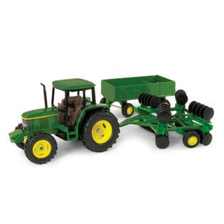 Tomy 1/32 John Deere 6410 Tractor with Barge Wagon and Wing Disk
