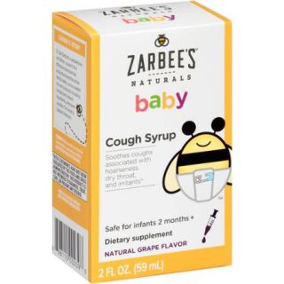 Zarbee's Naturals Baby Grape Flavor Cough Syrup, 2 fl oz