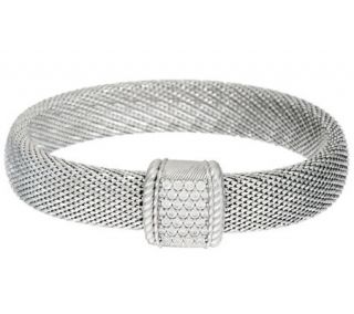 Judith Ripka Sterling 6 3/4 Diamonique Magnet Clasp Verona Bracelet —