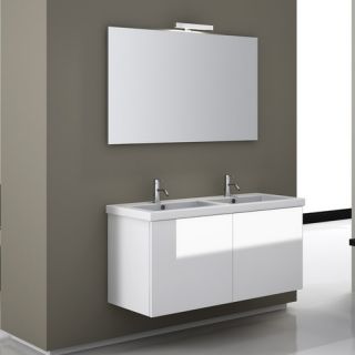Space 47 Double Wall Mount Bathroom Vanity Set with Mirror